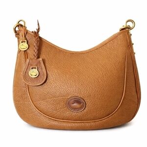Dooney & Bourke Peanut Tan Crescent Hobo Pebbled Leather AWL Bag